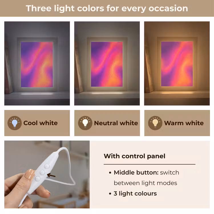 Abstract - Patroon - Kleurverloop Light Box met kabel (Kinderlampje) klein -USP_lichtkleurEN