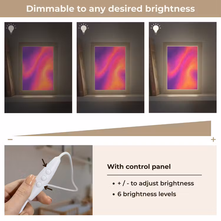 Abstract - Patroon - Kleurverloop Light Box met kabel (Kinderlampje) klein -USP_dimbaarEN