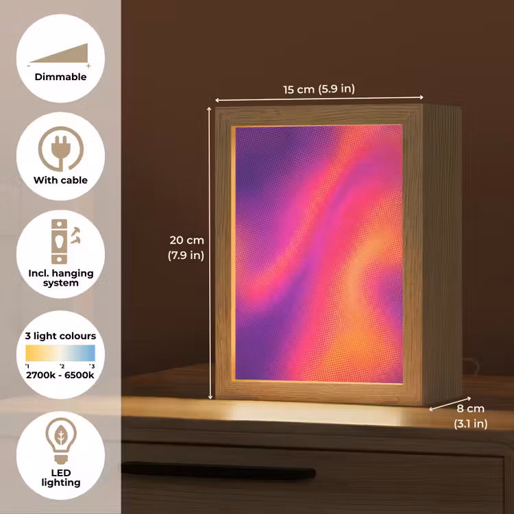 Abstract - Patroon - Kleurverloop Light Box met kabel (Kinderlampje) klein -USP_EN