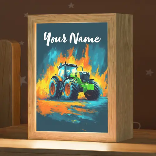 Abstract - Tractor - Groen Light Box met kabel (Kinderlampje) klein -zzz_3d_website