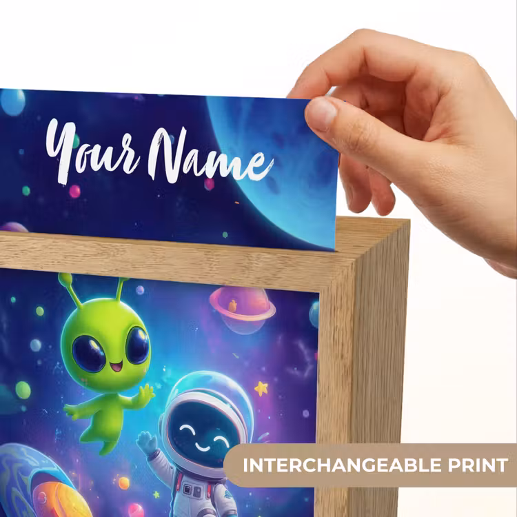 Alien - Astronaut - Ruimte - Planeten Light Box met kabel (Kinderlampje) klein -USP_websiteprintEN