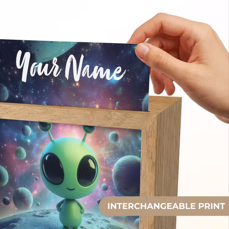 Alien - Groen - Planeten - Ruimte Light Box met kabel (Kinderlampje) klein -USP_websiteprintEN