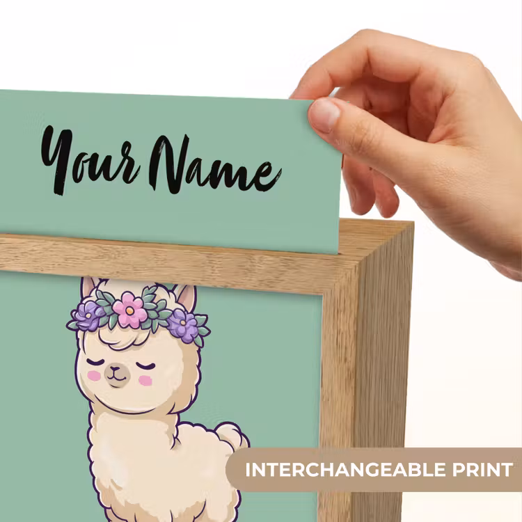 Alpaca - Bloemendiadeem - Groen Light Box met kabel (Kinderlampje) klein -USP_websiteprintEN