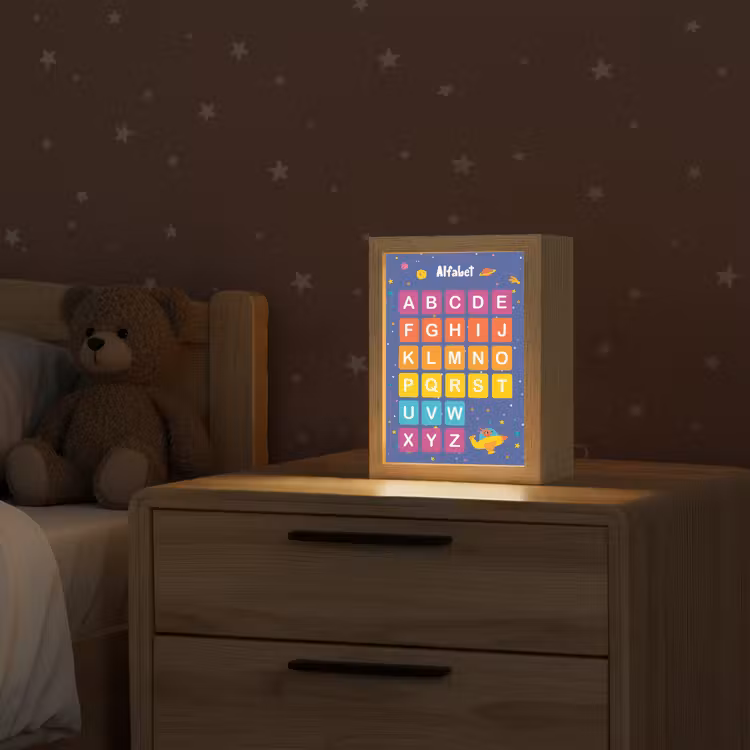 Alfabet - Educatief - Letters leren voor kinderen - Ruimte Light Box met kabel klein -sfeer1_kind