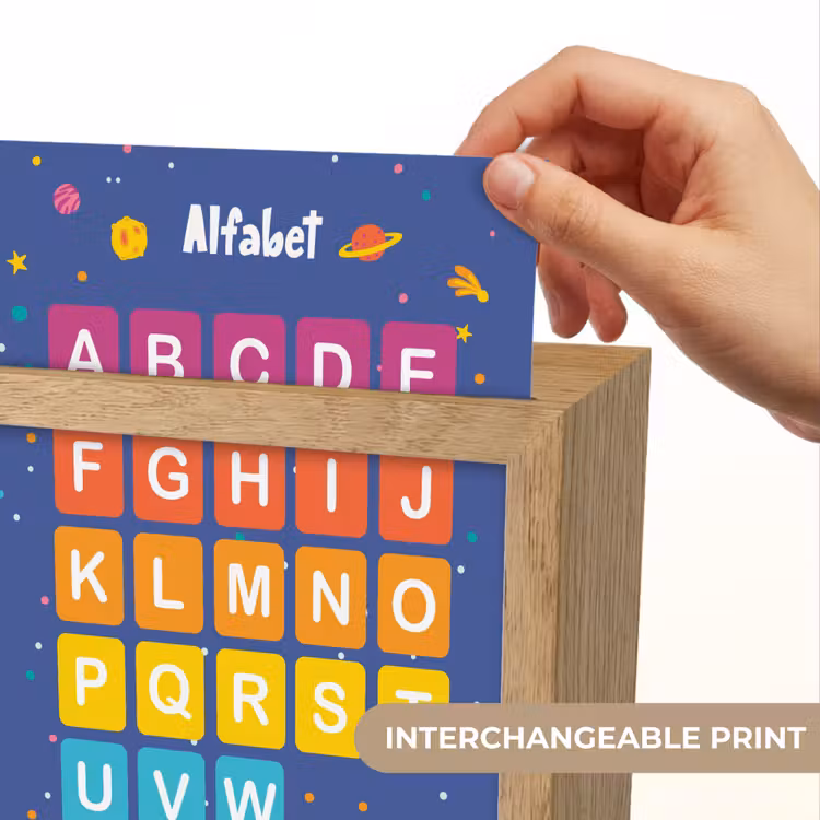 Alfabet - Educatief - Letters leren voor kinderen - Ruimte Light Box met kabel (Kinderlampje) klein -USP_websiteprintEN