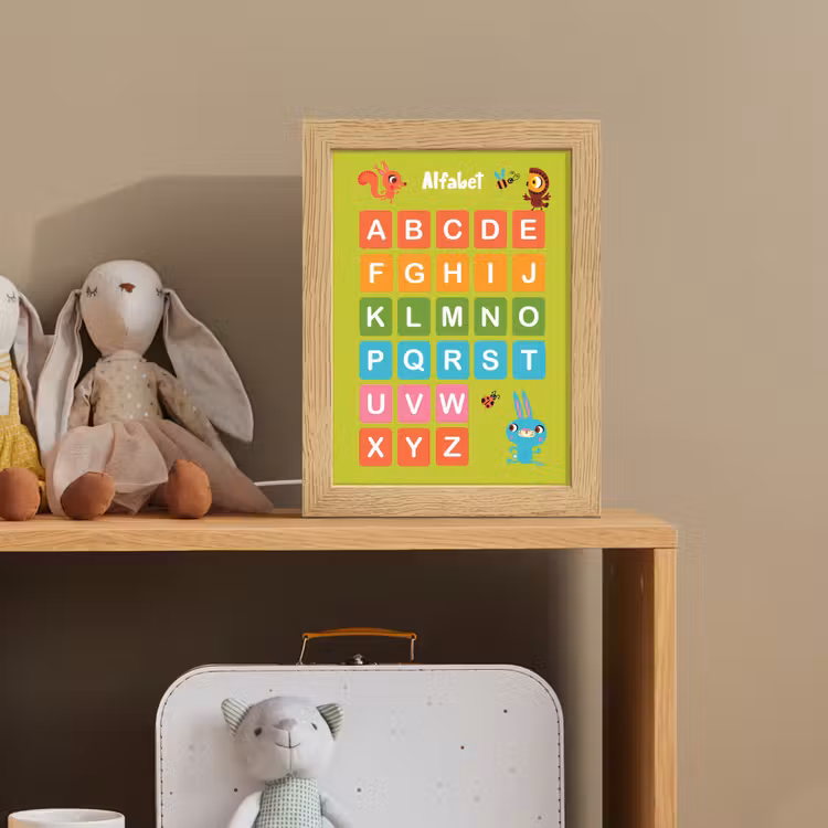 Alfabet - Educatief - Letters leren voor kinderen - Groen - Dieren Light Box met kabel klein -sfeer2_kind