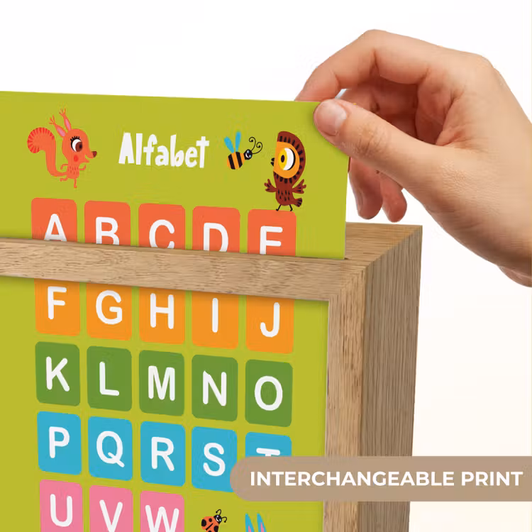 Alfabet - Educatief - Letters leren voor kinderen - Groen - Dieren Light Box met kabel (Kinderlampje) klein -USP_websiteprintEN
