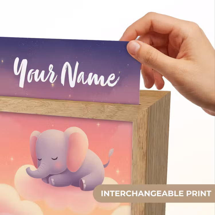 Dier - Roze - Wolken Light Box met kabel (Kinderlampje) klein -USP_websiteprintEN