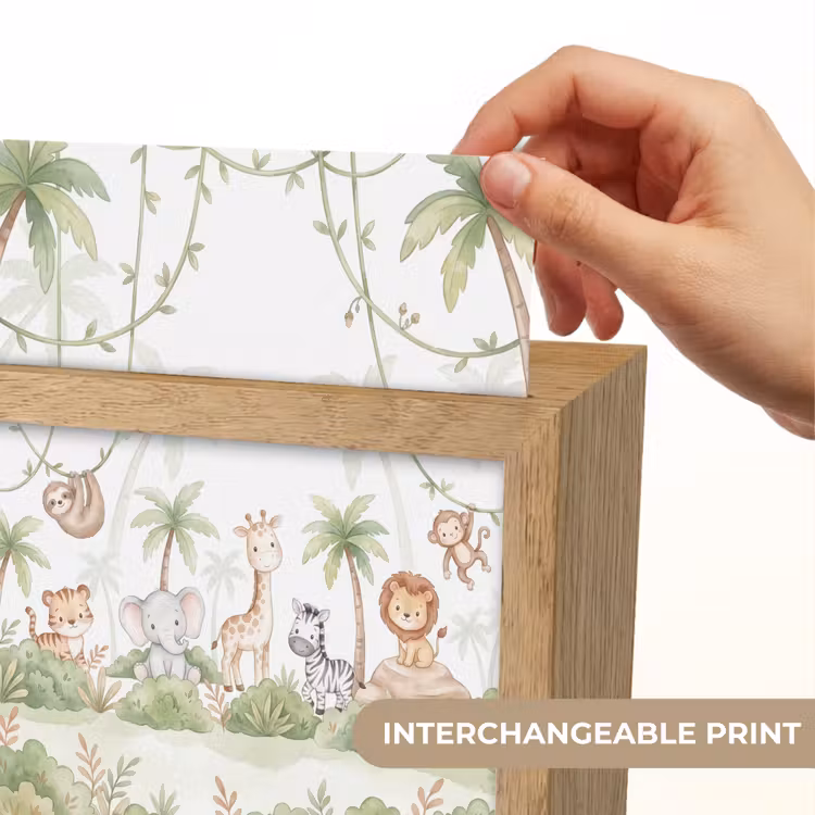 Dieren - Jungle - Pastel Light Box met kabel (Kinderlampje) klein -USP_websiteprintEN