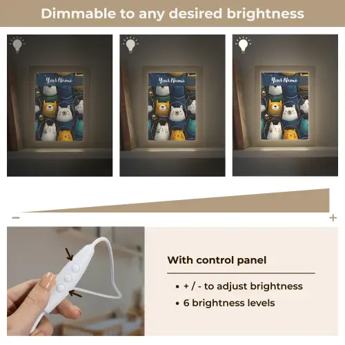 Dieren - Ruimtepakken - Sterren Light Box met kabel (Kinderlampje) klein -USP_dimbaarEN