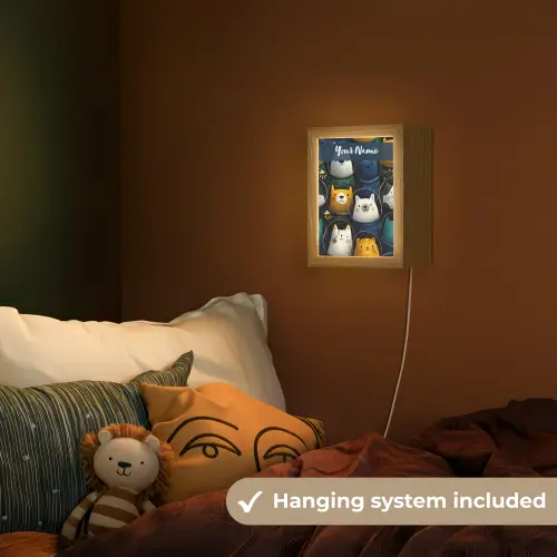 Dieren - Ruimtepakken - Sterren Light Box met kabel (Kinderlampje) klein -sfeer5_kind_EN