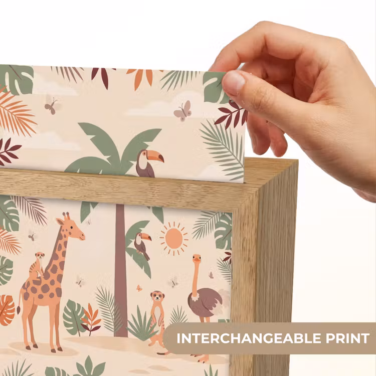 Dieren - Tropisch - Safari - Kleurrijk Light Box met kabel (Kinderlampje) klein -USP_websiteprintEN