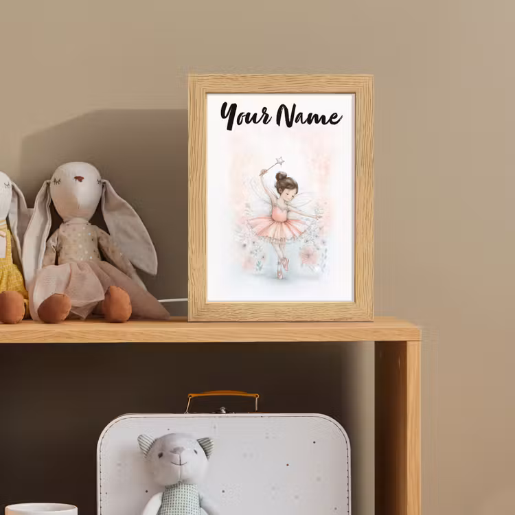 Ballerina - Fee - Roze Light Box met kabel (Kinderlampje) klein -sfeer2_kind