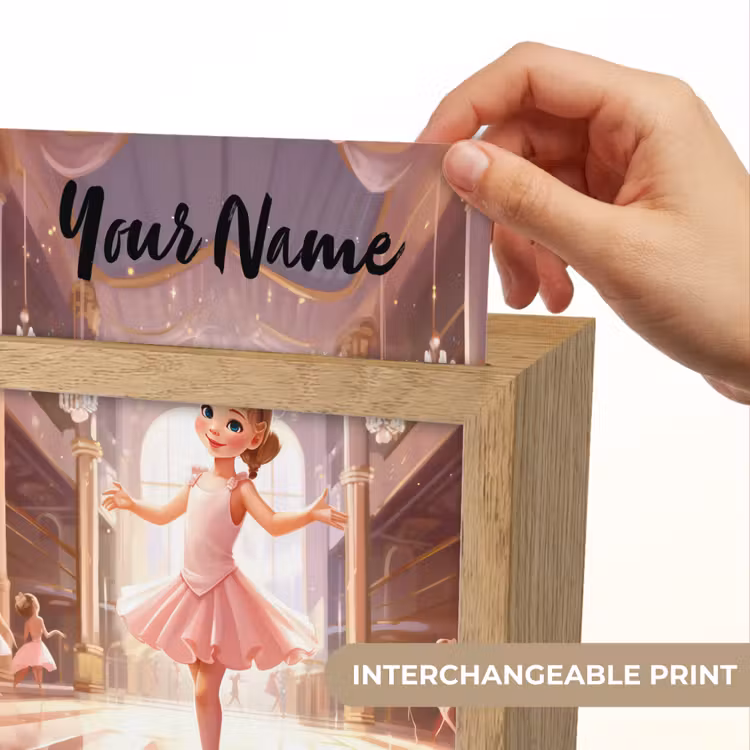 Ballerina - Meisjes - Roze - Kinderen Light Box met kabel (Kinderlampje) klein -USP_websiteprintEN