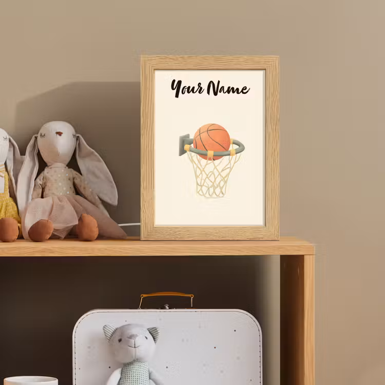 Basketbal - Net - Oranje Light Box met kabel (Kinderlampje) klein -sfeer2_kind