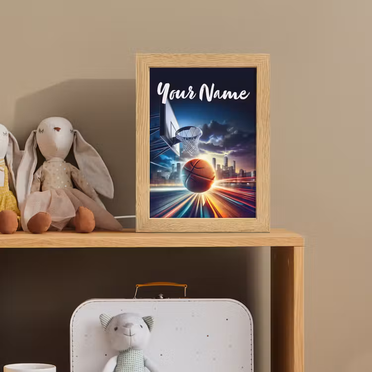 Basketbal - Sport  - Basket - Stad Light Box met kabel (Kinderlampje) klein -sfeer2_kind