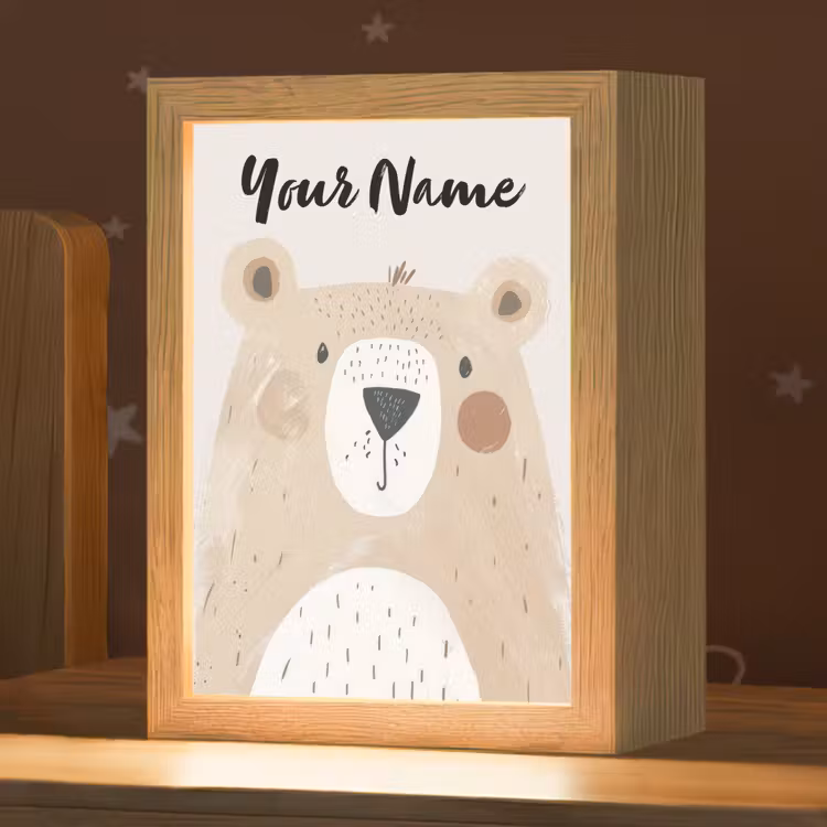 Beer - Dier - Wilde dieren Light Box met kabel (Kinderlampje) klein -zzz_3d_website