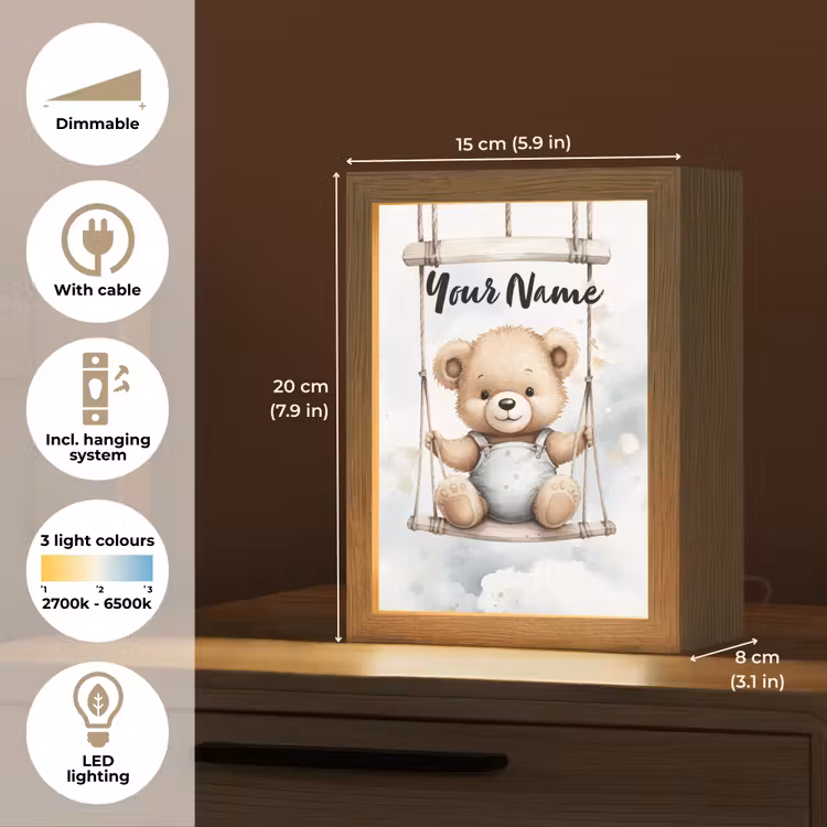 Beer - Baby - Dier - Kinderen Light Box met kabel (Kinderlampje) klein -USP_EN