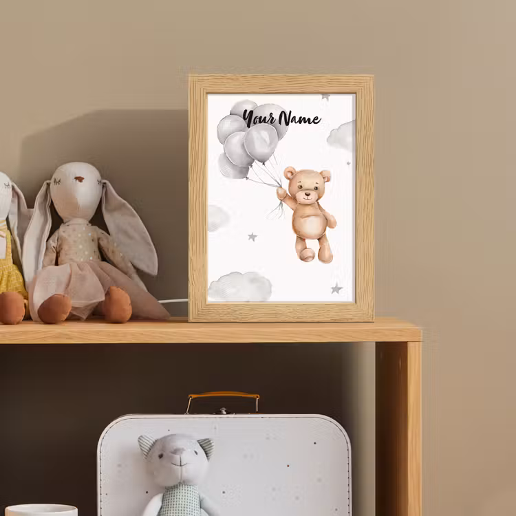 Beer - Ballonen - Sterren - Kinderen Light Box met kabel (Kinderlampje) klein -sfeer2_kind