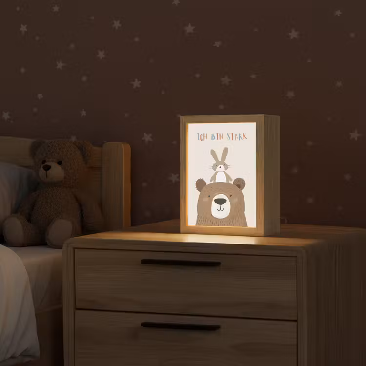 Beer - Konijn - Beige - Dieren - Quote Light Box met kabel klein -sfeer1_kind