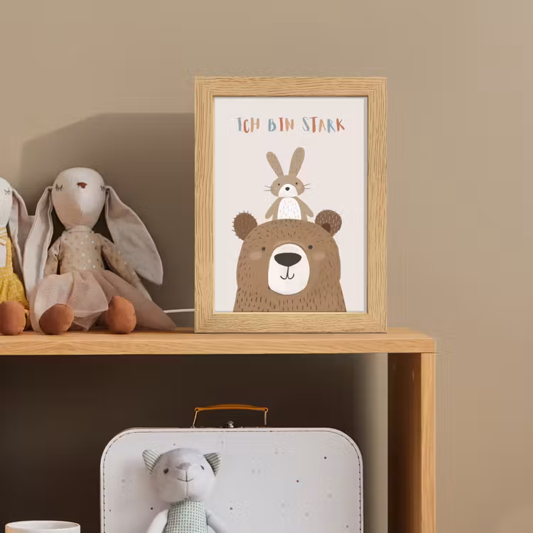 Beer - Konijn - Beige - Dieren - Quote Light Box met kabel klein -sfeer2_kind