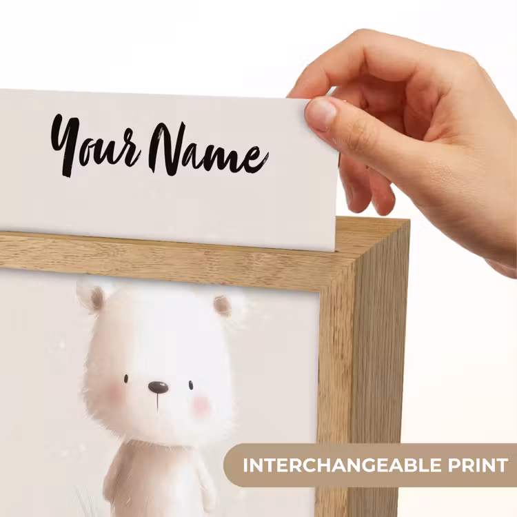 Beertje - Sneeuwvlokje - Wit - Pluizig Light Box met kabel (Kinderlampje) klein -USP_websiteprintEN