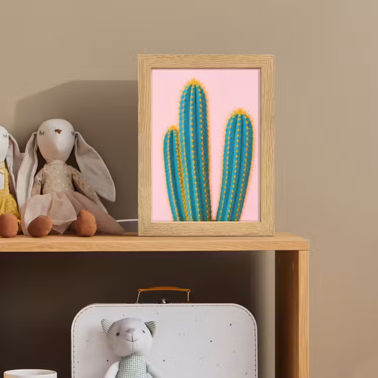 Cactussen - Modern - Pastel Light Box met kabel (Kinderlampje) klein -sfeer2_kind