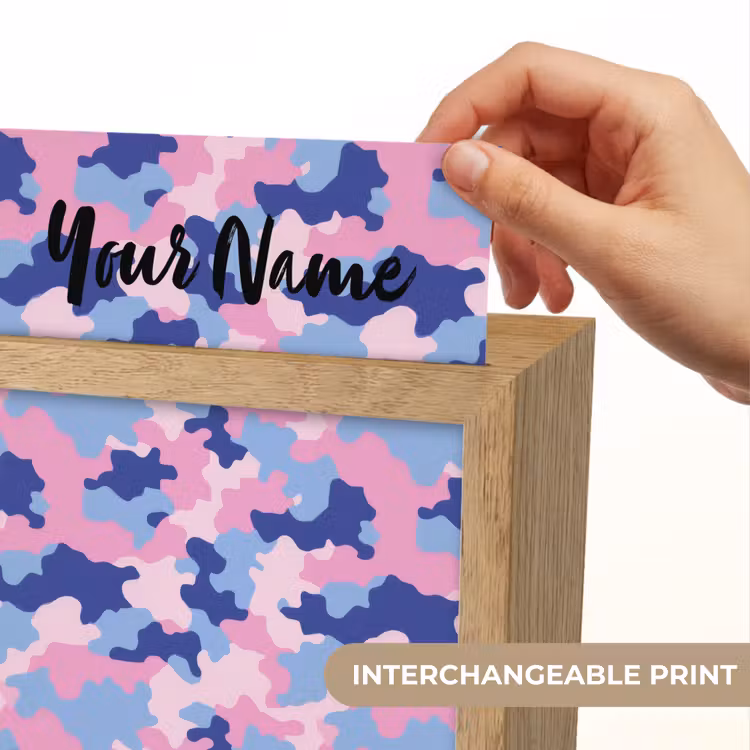Camouflage - Roze - Blauw Light Box met kabel (Kinderlampje) klein -USP_websiteprintEN
