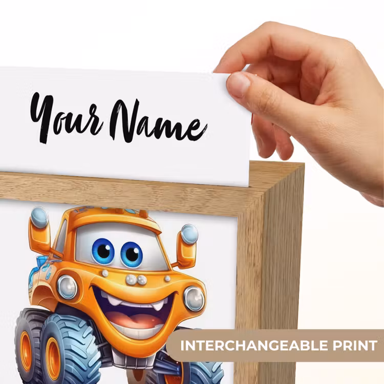 Auto - Oranje - Jongen - Kind Light Box met kabel (Kinderlampje) klein -USP_websiteprintEN