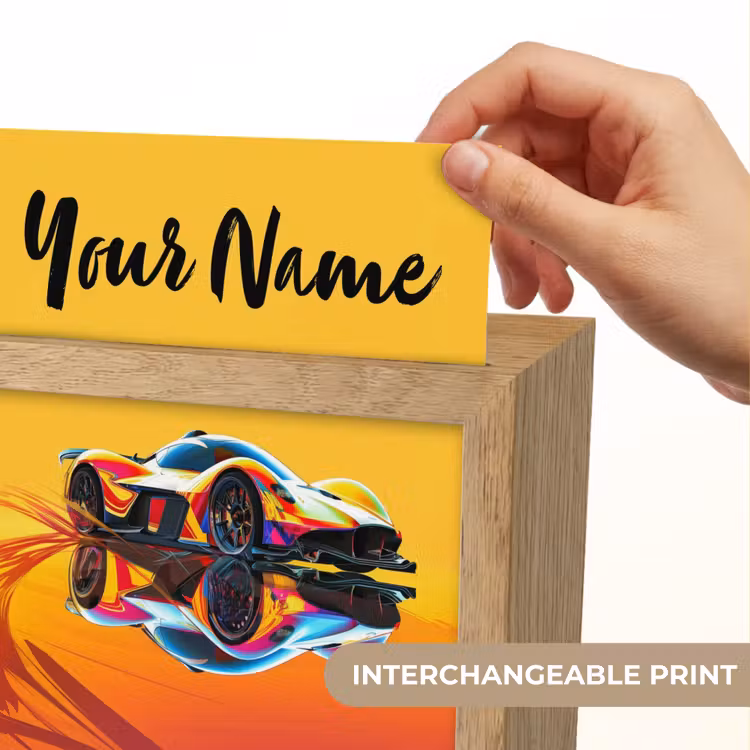 Auto - Race  - F1 - Jongens - Geel - Rood Light Box met kabel (Kinderlampje) klein -USP_websiteprintEN