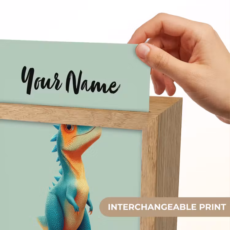 Cartoon - Dino - Oranje - Stekels Light Box met kabel (Kinderlampje) klein -USP_websiteprintEN