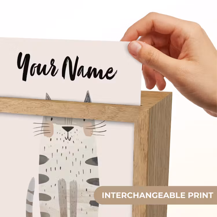 Kat - Dieren - Beige Light Box met kabel (Kinderlampje) klein -USP_websiteprintEN