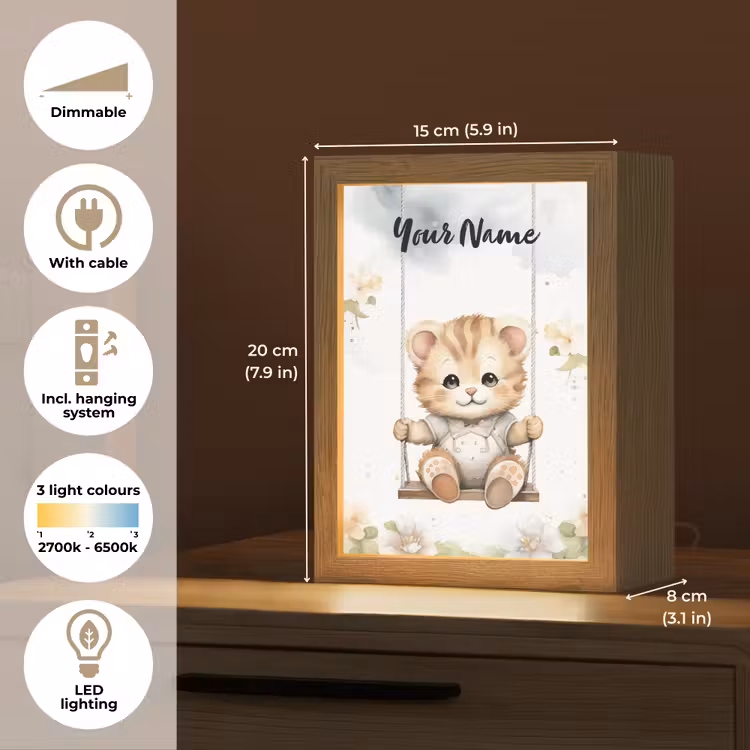 Poes - Baby - Dier - Kinderen Light Box met kabel (Kinderlampje) klein -USP_EN