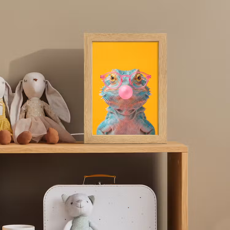 Kameleon - Kauwgom - Kleurrijk Light Box met kabel (Kinderlampje) klein -sfeer2_kind