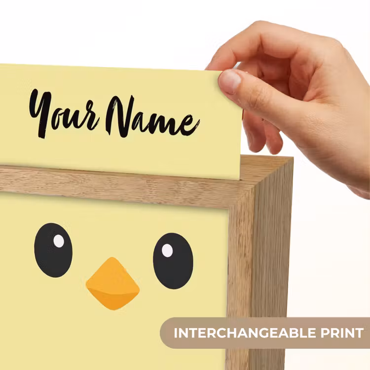 Kuiken - Geel - Minimalistisch - Snavel Light Box met kabel (Kinderlampje) klein -USP_websiteprintEN