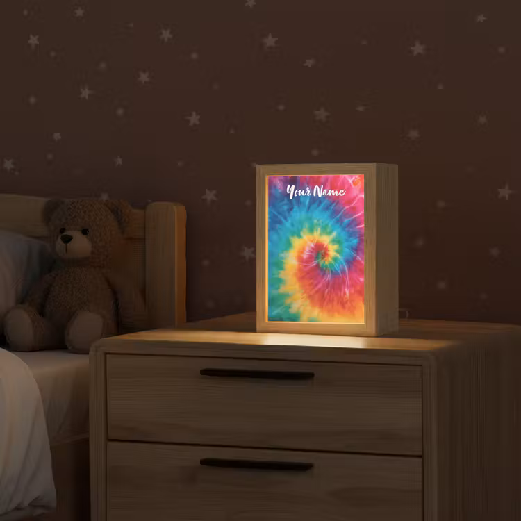 Kleurrijk - Regenboog - Spiraal Light Box met kabel (Kinderlampje) klein -sfeer1_kind