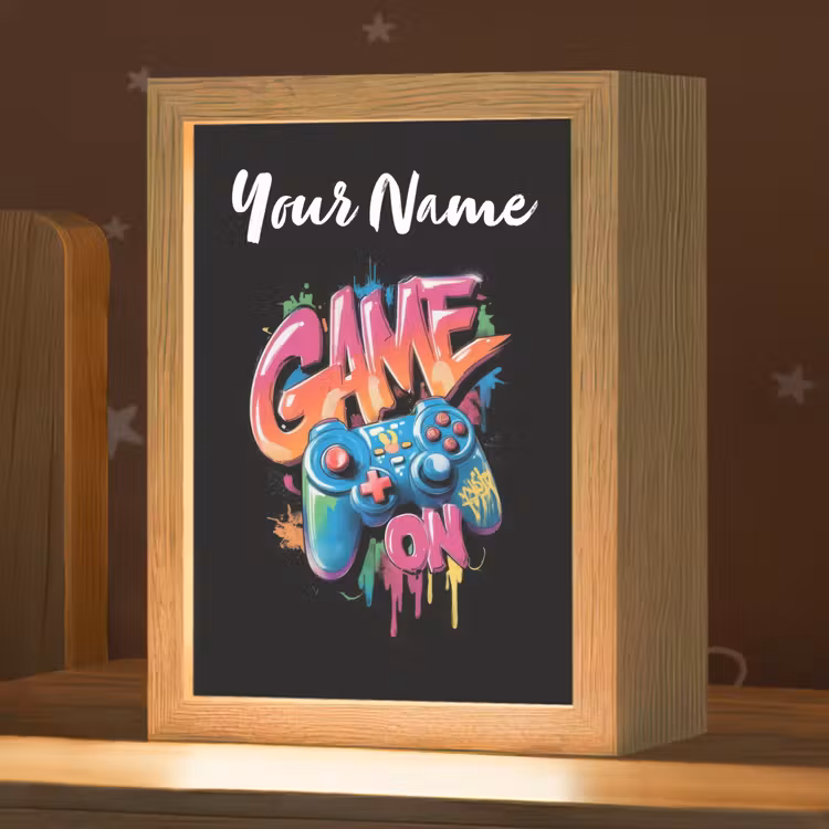 Controller - Game - Graffiti - Tekst Light Box met kabel (Kinderlampje) klein -zzz_3d_website