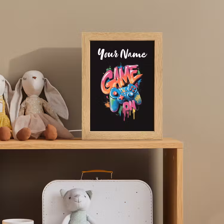 Controller - Game - Graffiti - Tekst Light Box met kabel (Kinderlampje) klein -sfeer2_kind