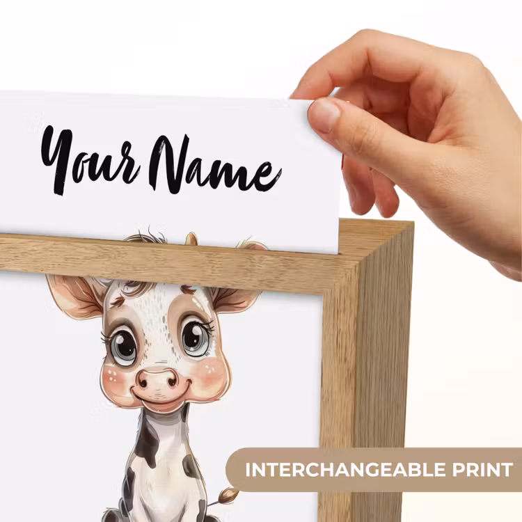 Koe - Baby dier - Boerderij dieren Light Box met kabel (Kinderlampje) klein -USP_websiteprintEN