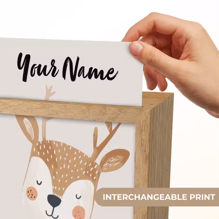 Hert - Bosdieren - Beige Light Box met kabel (Kinderlampje) klein -USP_websiteprintEN
