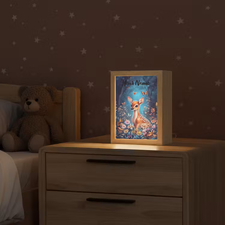 Hert - Magisch - Sprookjesbos Light Box met kabel (Kinderlampje) klein -sfeer1_kind
