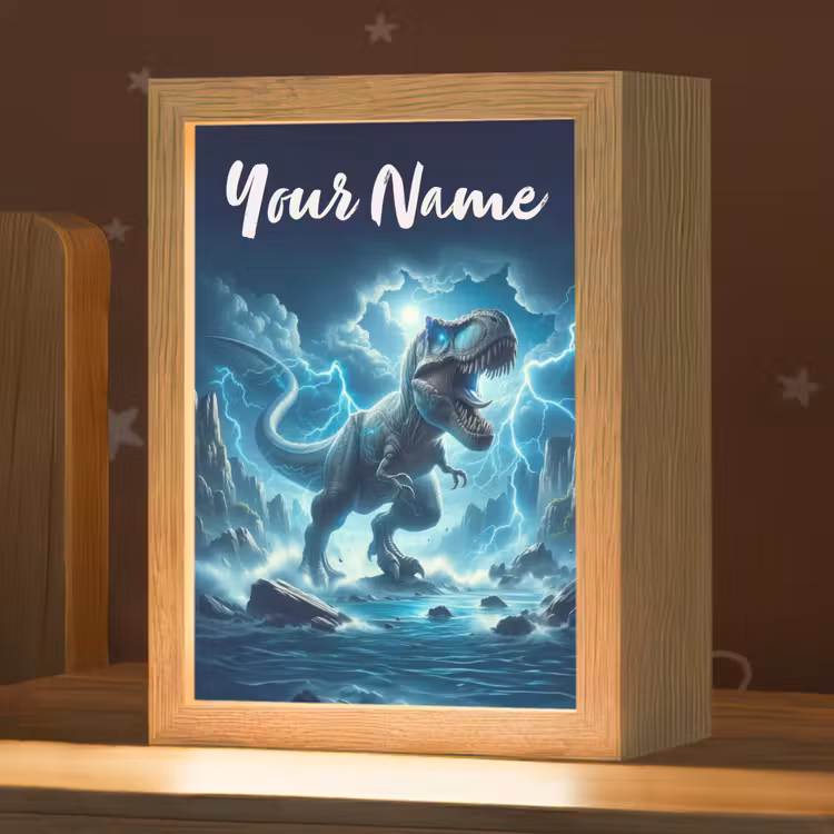 Dino - Blauw - Jongens Light Box met kabel (Kinderlampje) klein -zzz_3d_website