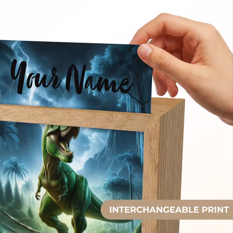 Dino - Jongens - Groen - Blauw - T-Rex Light Box met kabel (Kinderlampje) klein -USP_websiteprintEN