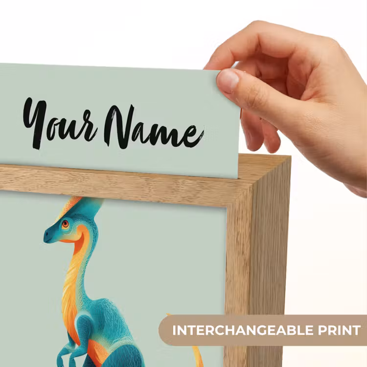 Dino - Cartoon - Oranje - Poten Light Box met kabel (Kinderlampje) klein -USP_websiteprintEN