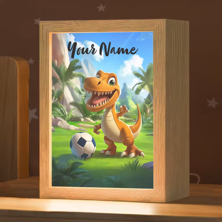 Dino - Voetbal - Groen Light Box met kabel (Kinderlampje) klein -zzz_3d_website