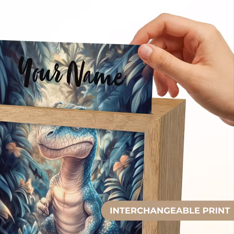 Dino - Jungle - Blauw Light Box met kabel (Kinderlampje) klein -USP_websiteprintEN