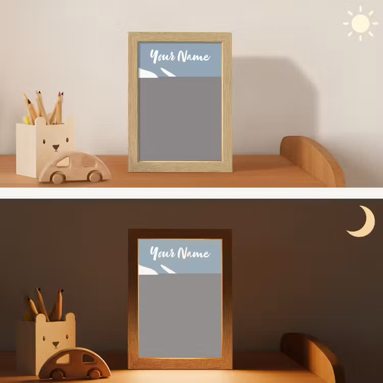 Dino - Pteranodon - Dinosaurus - Blauw Light Box met kabel (Kinderlampje) klein -sfeer3_kind