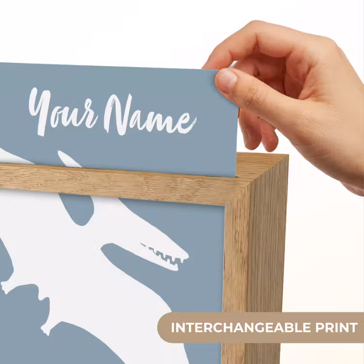 Dino - Pteranodon - Dinosaurus - Blauw Light Box met kabel (Kinderlampje) klein -USP_websiteprintEN