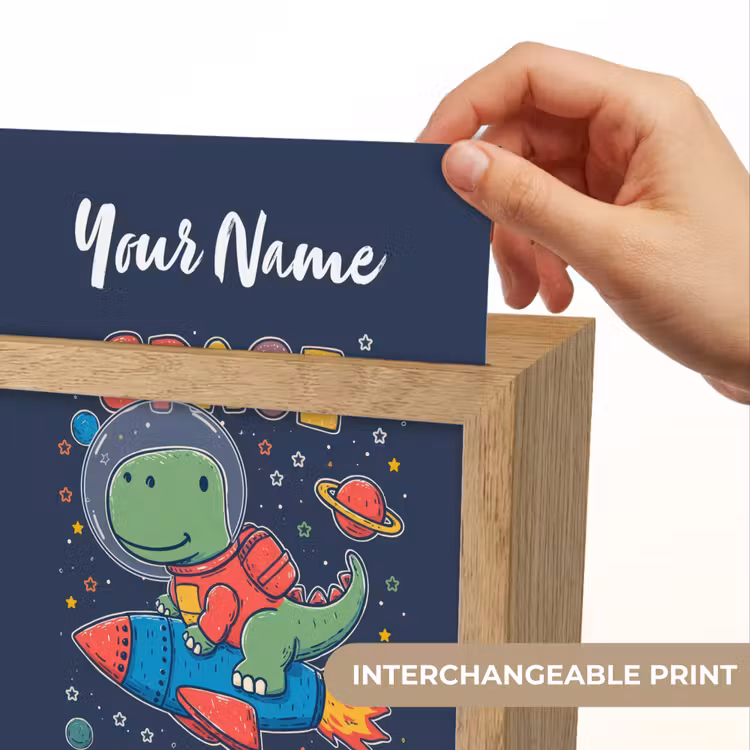 Dino - Raket - Kleurrijk Light Box met kabel (Kinderlampje) klein -USP_websiteprintEN