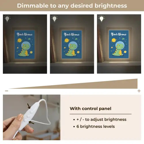 Dino - Ruimte - Planeten Light Box met kabel (Kinderlampje) klein -USP_dimbaarEN